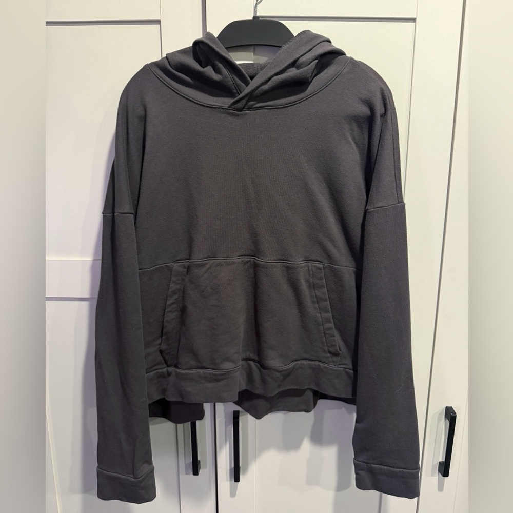 Women's Charcoal Gray Cropped Hoodie